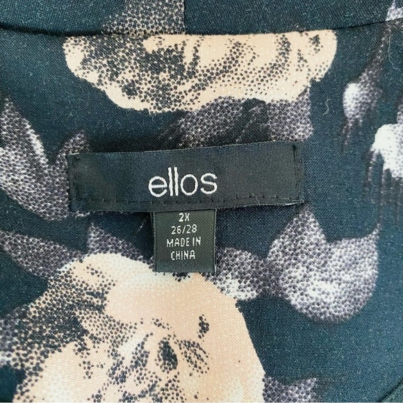 Ellos Black Floral One Snap Boyfriend Blazer Size 2X - Picture 8 of 11